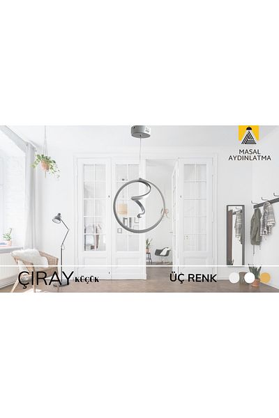 Masal Led Pendant Lamp - Chandelier Çıray Gray 3 Color