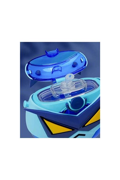 Vagonlife Vagon Coco Smile Special Boxed 630 ML Robot Themed Tritan Water Bottle with Straw - White with Neck Strap