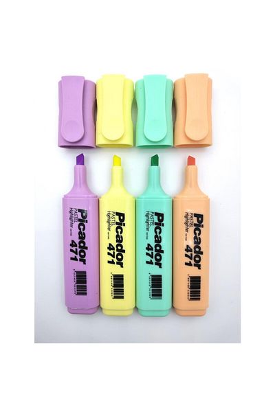 Picador Set of 4 Pastel Colored Highlighter Pens