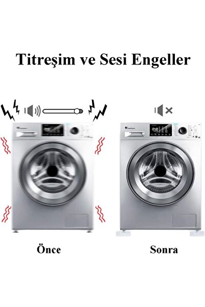 MAİN SHOP Set de 4 stabilizatoare pentru mașină de spălat, anti-vibrații, M-541