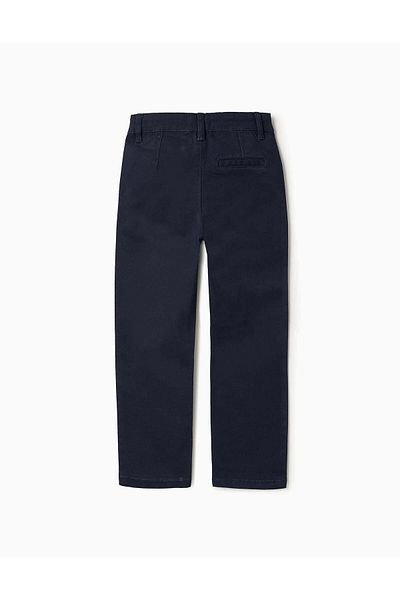 Ziddy CHINO TWILL TROUSERS FOR BOYS 'SLIM FIT' DARK BLUE