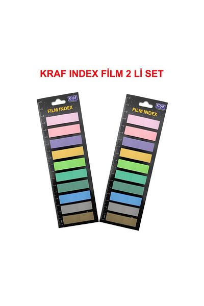 KRAF Index Film (PP) 12x44mm Flat Shaped 10 Colors* 20yp Set of 2