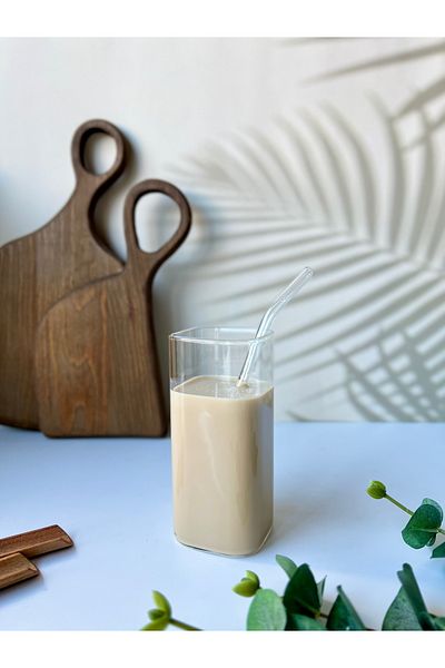 Mottogo Borosilicate Glass with Straw - Heat Resistant