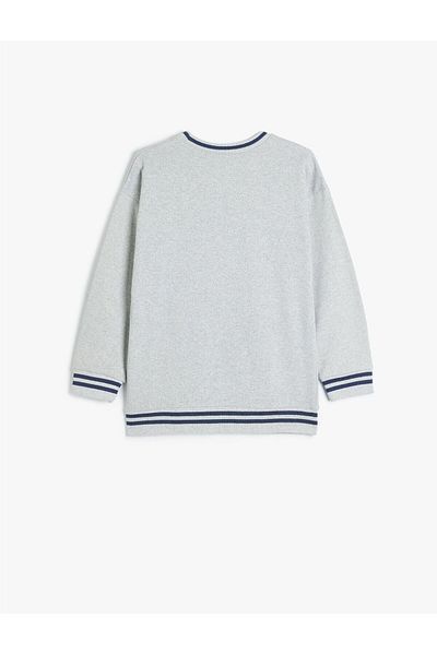 Koton Graues Baumwoll-Jersey-Sweatshirt für Jungen – 5wkb10206tk 031