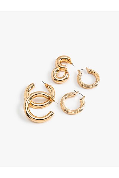 Koton 3-Piece Hoop Earring Set