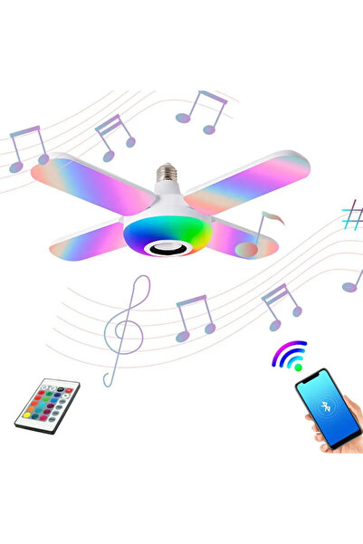 Helios 36W 4+1 PERVANE UZAKTAN KUMANDALI HOPARLÖR RGB LED AMPUL