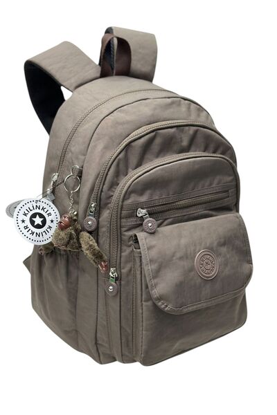 Klinkır Unisex Ayarlanabilir Ortapedik Askılı 9 Gözlü Laptop Bölmeli Okul Çantası Su geçirmez kumaş