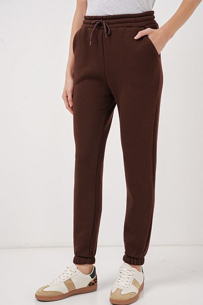 Bigdart Braune Jogginghose mit drei Fäden, Modell 55450