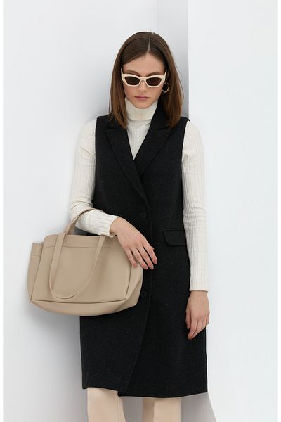 Fatma Atasoy Classic Herringbone Black Vest