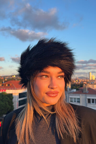 Mollycrush Πολυτελές γυναικείο καπέλο από τεχνητή γούνα, μακρύτριχο, βελούδιν...