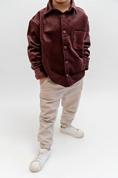 SAİS Fashion Çocuk Kadife Fitilli Gömlek (2- 4 YAŞ)