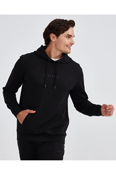 SKECHERS M 2xi-lock Arm Zipped Hoodie Erkek Siyah Sweatshirt S221022-001