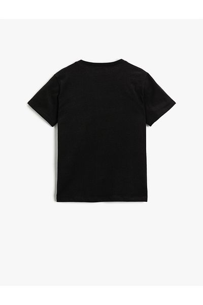 Koton Slogan Printed Short Sleeve T-Shirt Cotton