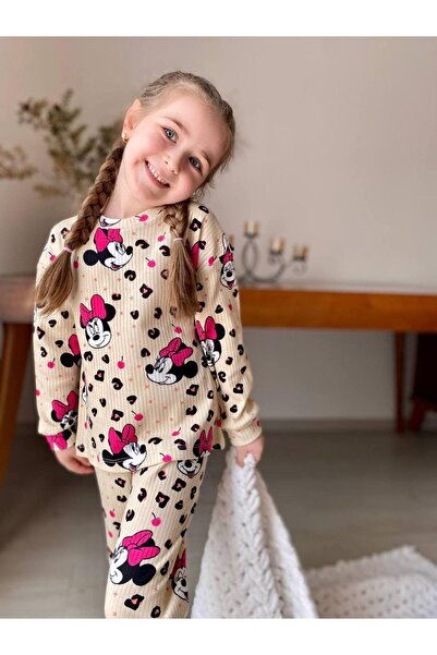 Koçak Kids Haydii kids Fitil Minnie desen kız çocuk pijama takımı