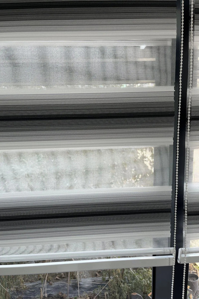 NarinLife Zebra Stor Perde 4000 Geniş Pliseli Siyah Gri Beyaz Geçişli Ev Ofis...