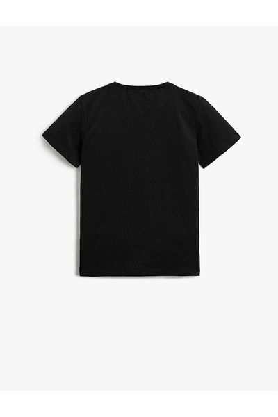 Koton T-Shirt – Kurzarm- und Baumwoll-T-Shirt mit Flugzeug-Aufdruck