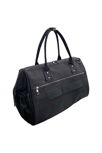 bb beautiful bag Omuz Askılı Anne Bebek Bakım Kol Çantası Siyah Fermuarlı