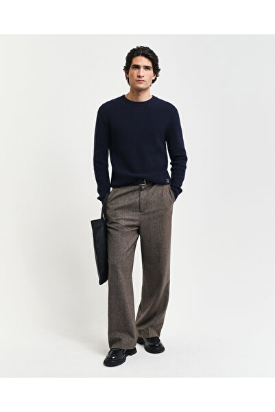 Gant Erkek Lacivert Regular Fit Bisiklet Yaka Kazak