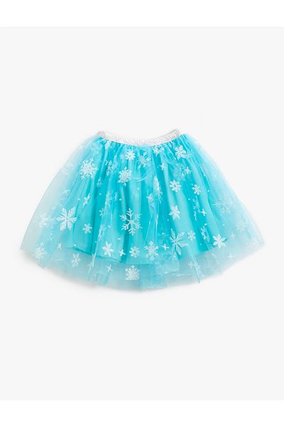 Koton Fustă tutu cu imprimeu bulgăre de zăpadă cu talie Lurex