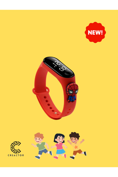 CREACTOR Figürlü Dijital Led Çocuk Saati Dokunmatik Ekranlı Su Geçirmez Diji5