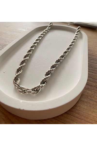 HerşeyVarBurda Unisex 4 mm Twist Chain Necklace
