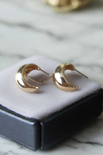 NAS fashion Kadın Yarım Ay Damla Çelik Küpe Gecenin Işıltısını Stilinizle Buluşturun