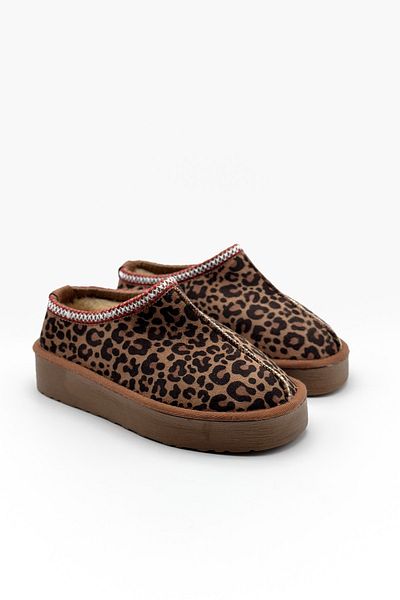 Shoebutik Παντόφλες Cookie με Leopard σχέδιο