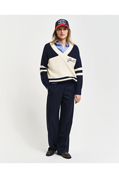 Gant Kadın Lacivert Relaxed Fit Pantolon