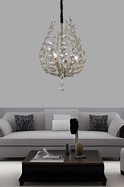 Apliqa Donna Eskitme 45'lik Kristal Taşlı Modern Koridor, Salon Avize