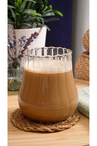 Heda Porselen Drip Soft Drink Glass with Borosilicate Optics 420 ml