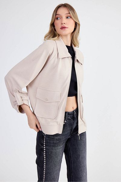 Vitrin Ζακέτα Modal Fabric με διπλή τσέπη με φερμουάρ
