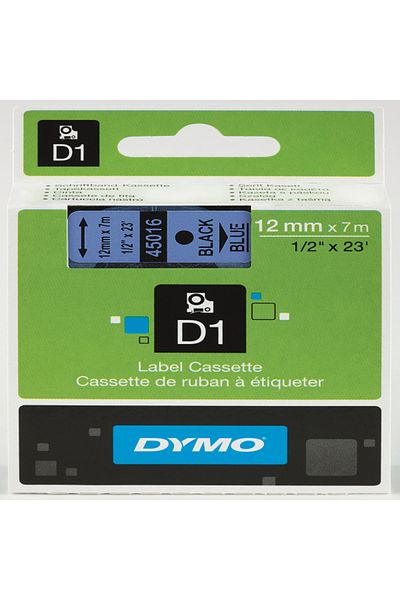 Dymo Κορδέλα D1 - 12 MMx7 MT, Μπλε, Μαύρο σε 45016
