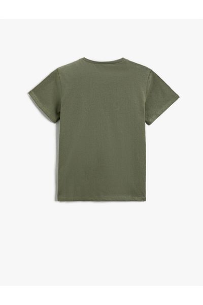 Koton Slogan Printed Short Sleeve T-Shirt Cotton