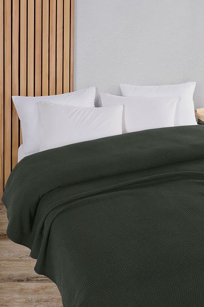 Evim Cotton Aden Khaki Pique Bedspread Double - 200X230 cm