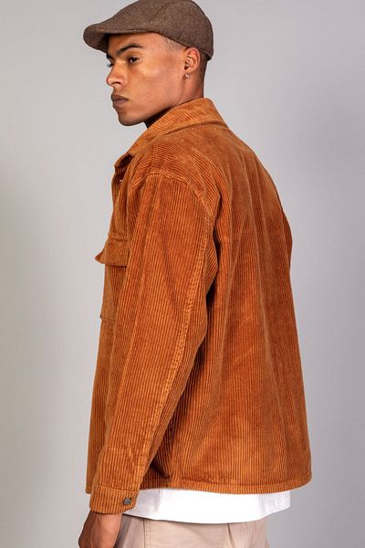 LTC Jeans Ανδρικό πουκάμισο Camel Μοντέλο Oversize Βαμβακερό Βελούδινο Μπουφάν