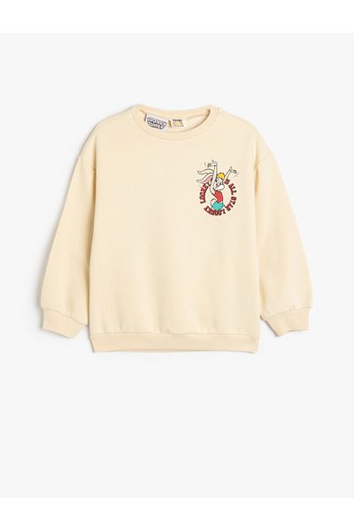 Koton Lola Bunny Licensed Long Sleeve Ribbed Crew Neck Sweatshirt