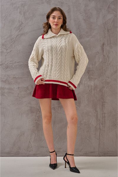 SHUGAA POLO FEMEI GÂTĂ CU DUNGI TEXTURĂ EXTRA MOALE TRICOTATĂ CASUAL MODERN