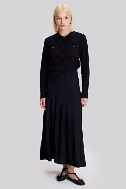 Naramaxx Taşlı Triko Etek