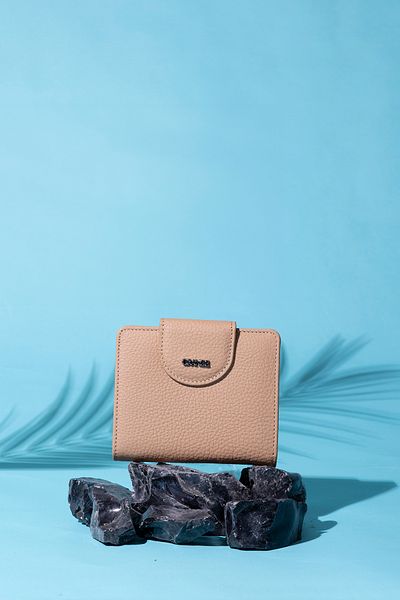 Grande 2818 Model Genuine Leather Women's Wallet - Flother Biscuit