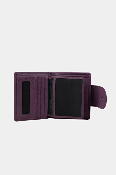 Grande 2818 Model Genuine Leather Women's Wallet - Flother Plum