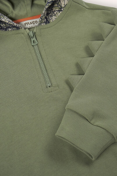 Panço Erkek Bebek Kapüşonlu Haki Sweatshirt