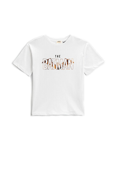 Koton T-shirt z nadrukiem Batmana, licencjonowana bawełna z krótkim rękawem