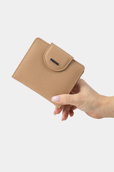 Grande 2818 Model Genuine Leather Women's Wallet - Flother Biscuit