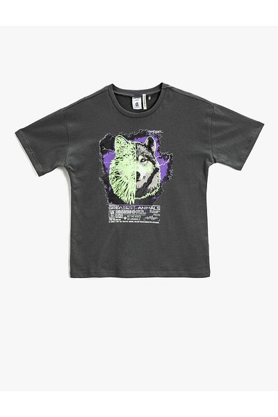 Koton Printed T-Shirt Short Sleeve Crew Neck