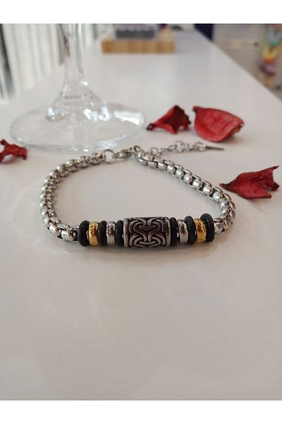 MODA Men's Stainless Steel Chain Bracelet - Stylish and Modern Design