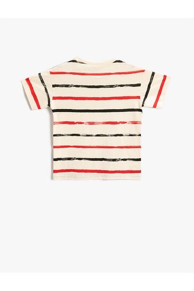 Koton Striped T-Shirt Short Sleeve Cotton