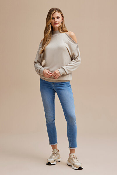 Naramaxx Omuz Dekolteli Balıkçı Yaka Triko Kazak