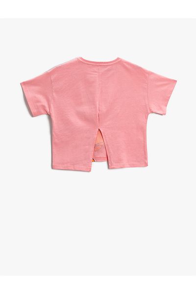 Koton Tweety Printed Crop T-Shirt Licensed Short Sleeve Cotton
