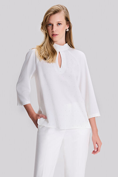 Naramaxx Önü Taş Baskılı Truvakar Kol Bluz