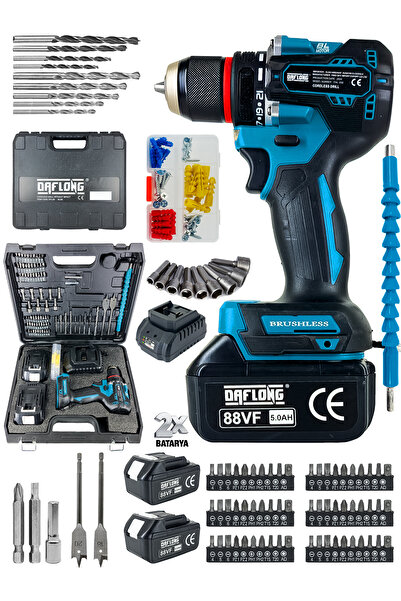DAFLONG Pro Özel Seri Kömürsüz 84 Parça Şarjlı Matkap-mvı